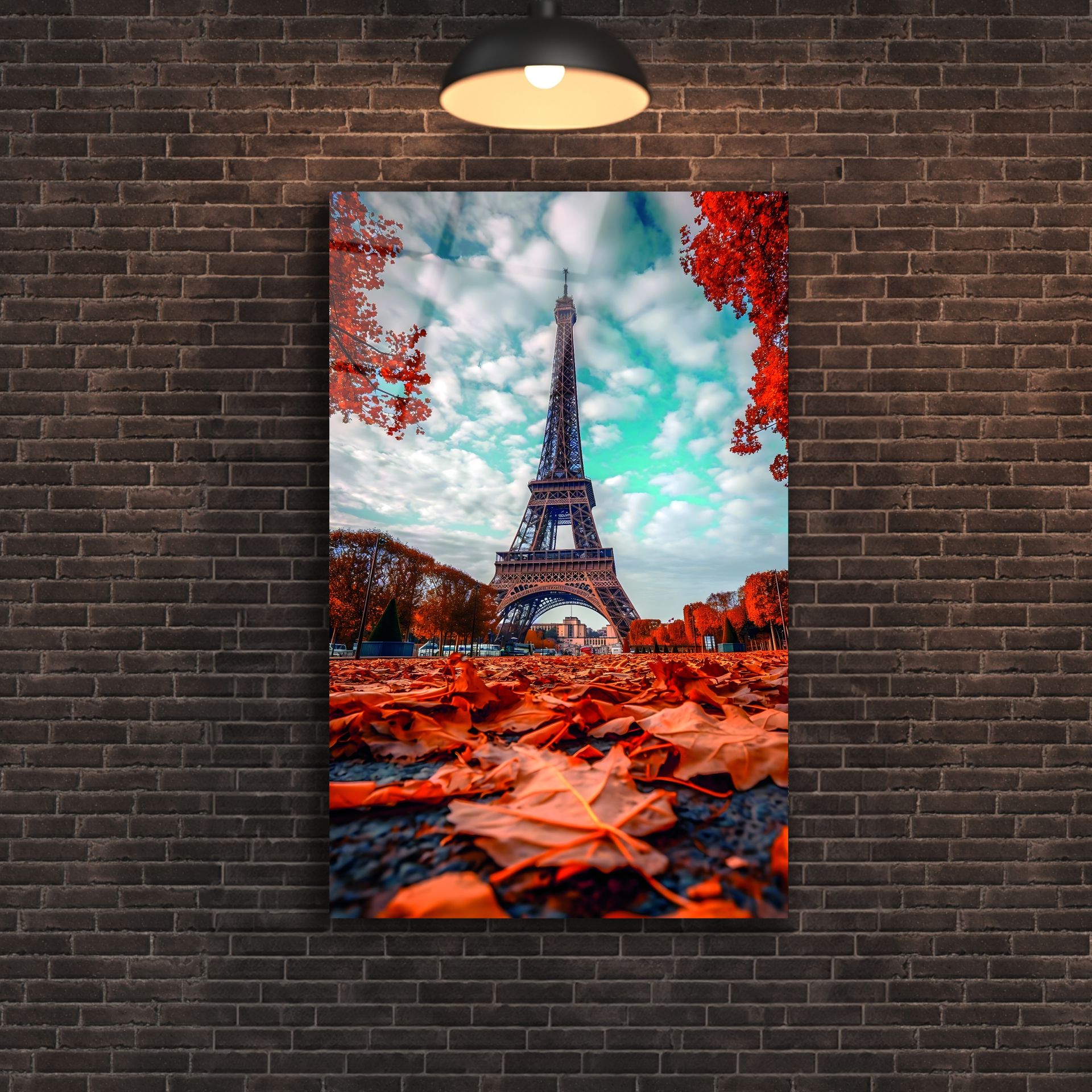 Paris Eyfel Kulesi Cam Tablo