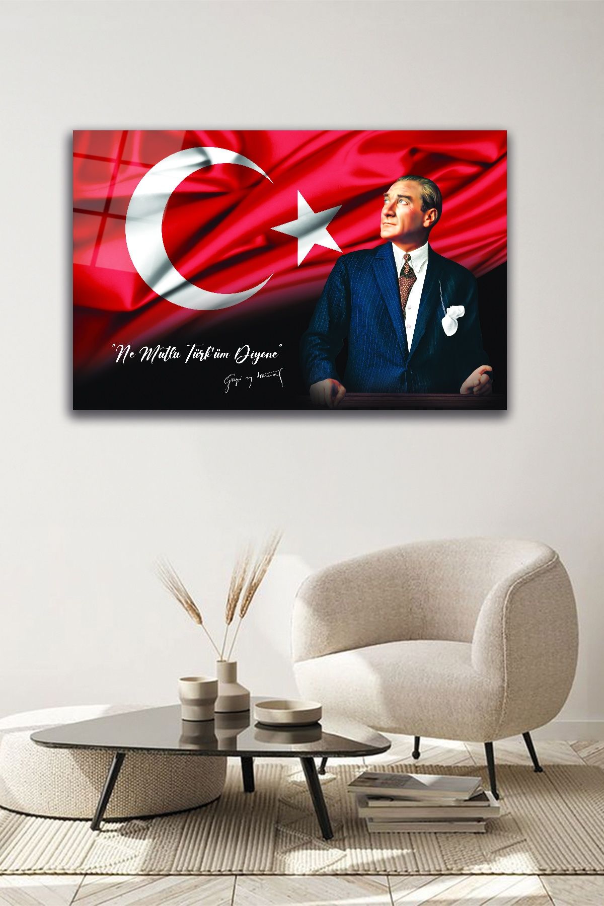 Ne Mutlu Türküm Diyene! Atatürk Cam Tablo