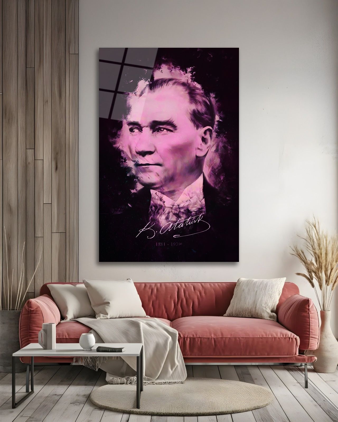 Atatürk Portre Cam Tablo
