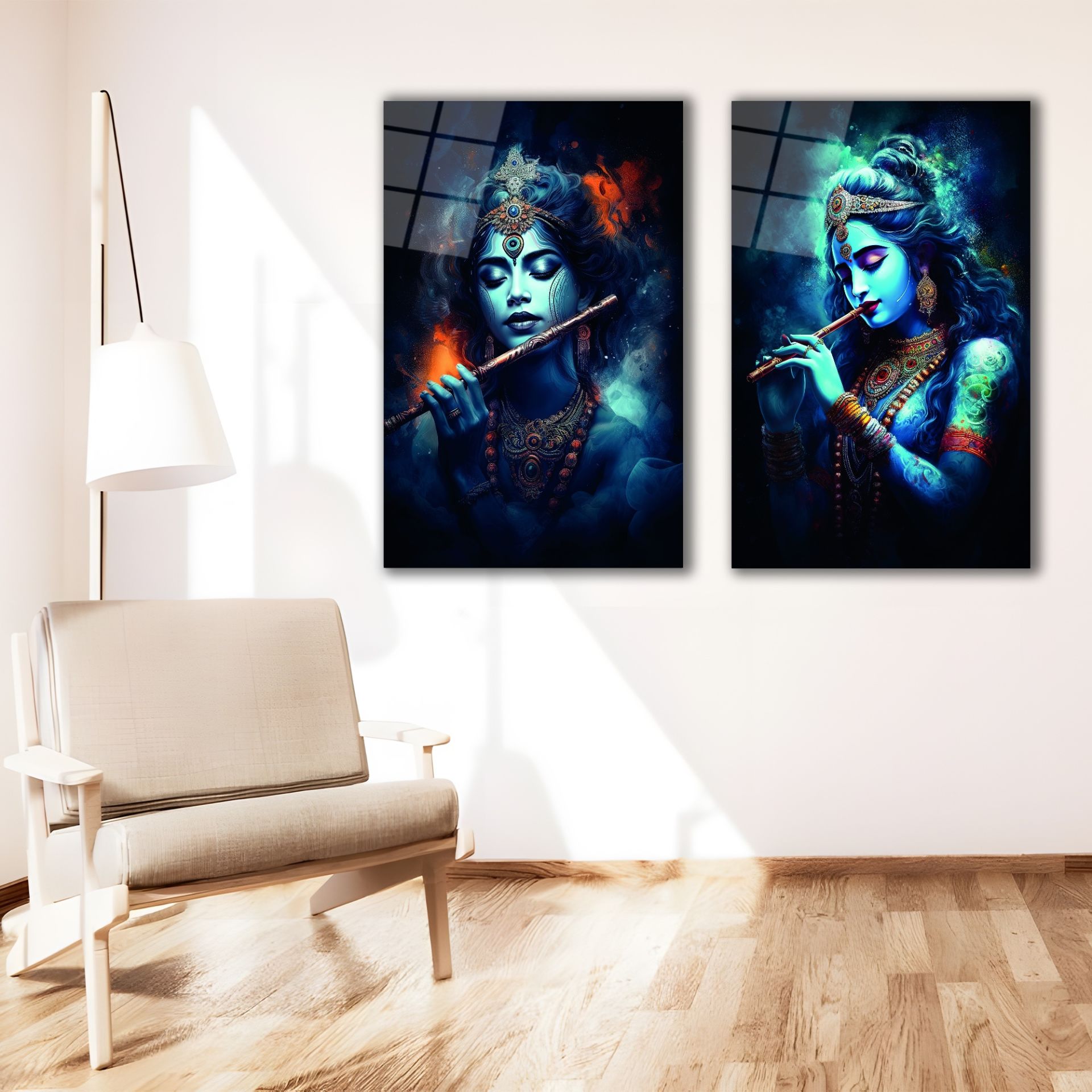 2'li Set Krishna Cam Tablo