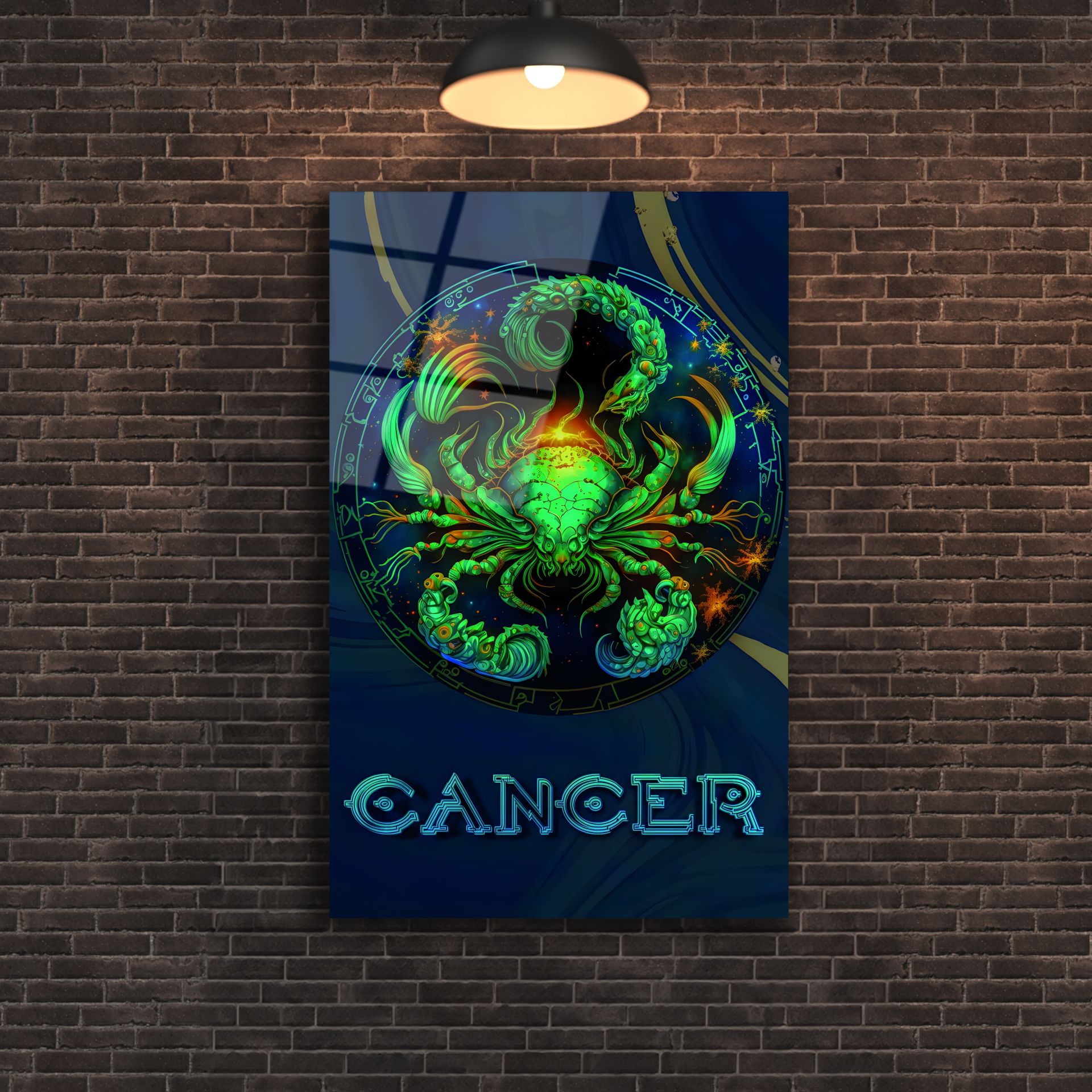 Yengeç Burcu (Cancer) Cam Tablo