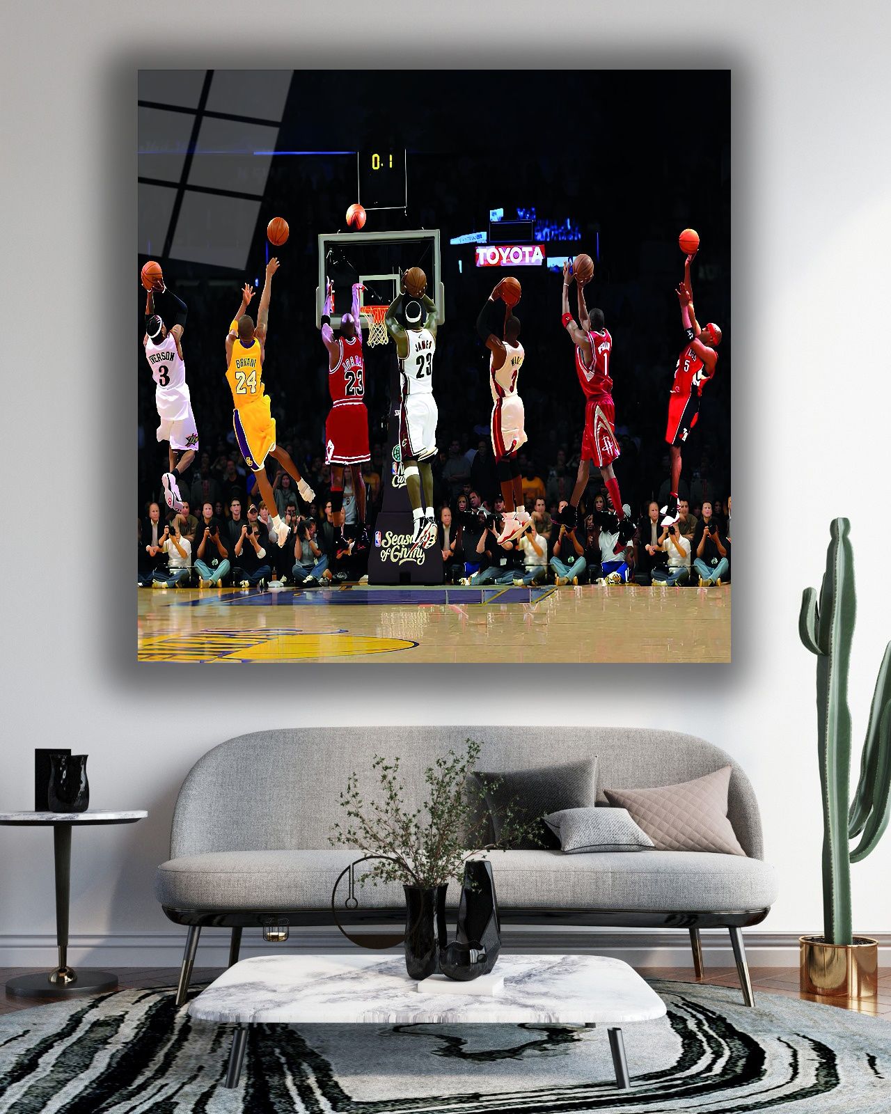 Basketbolcular Kare Cam Tablo