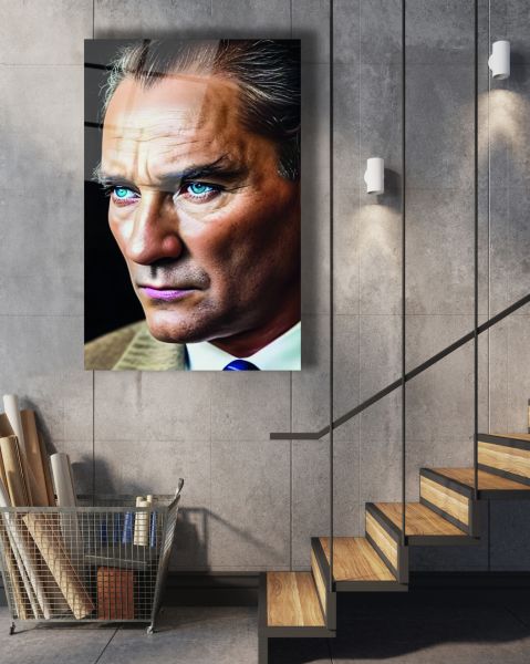 Atatürk Portre Cam Tablo