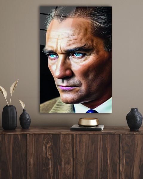 Atatürk Portre Cam Tablo