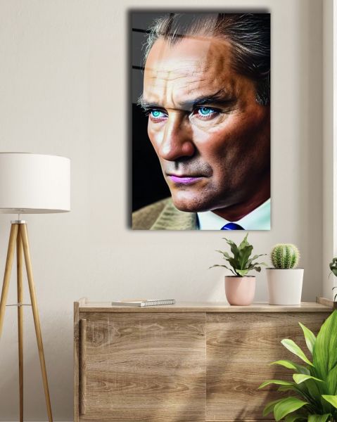 Atatürk Portre Cam Tablo