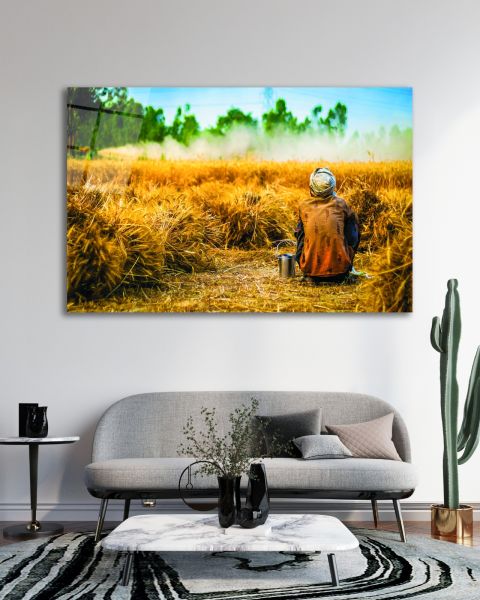Hasat Zamanı Cam Tablo