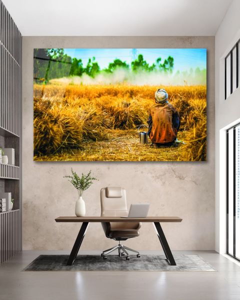 Hasat Zamanı Cam Tablo