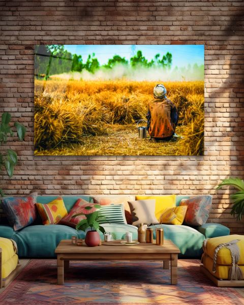 Hasat Zamanı Cam Tablo