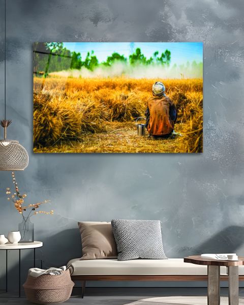 Hasat Zamanı Cam Tablo