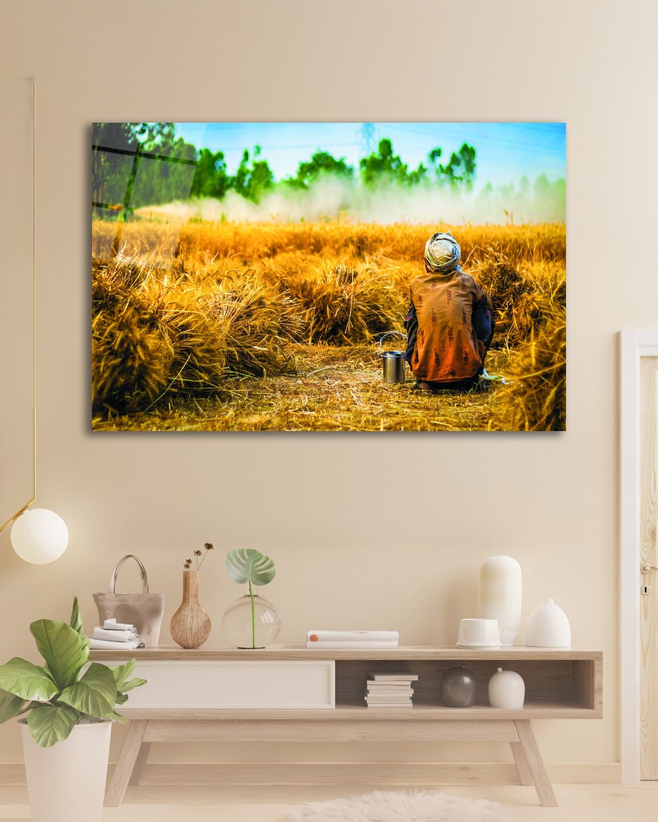 Hasat Zamanı Cam Tablo