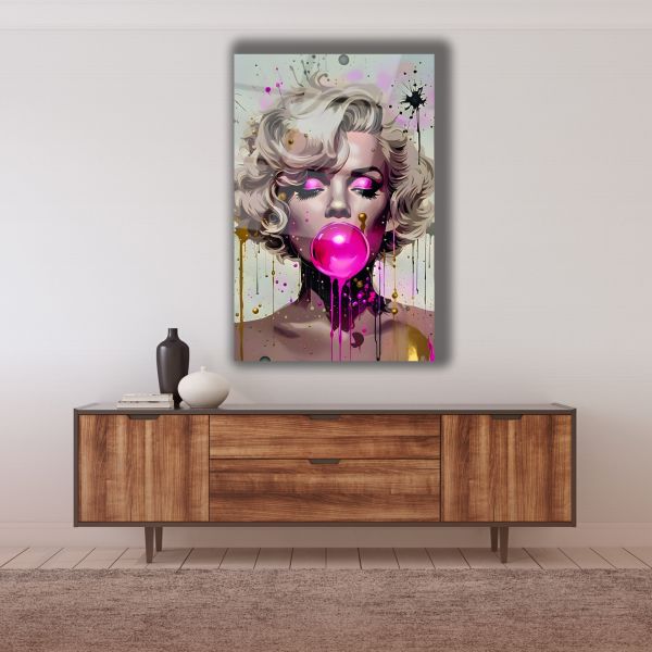 Marilyn Monroe Pop Art Cam Tablo