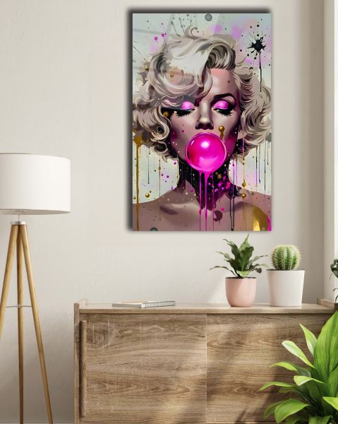 Marilyn Monroe Pop Art Cam Tablo