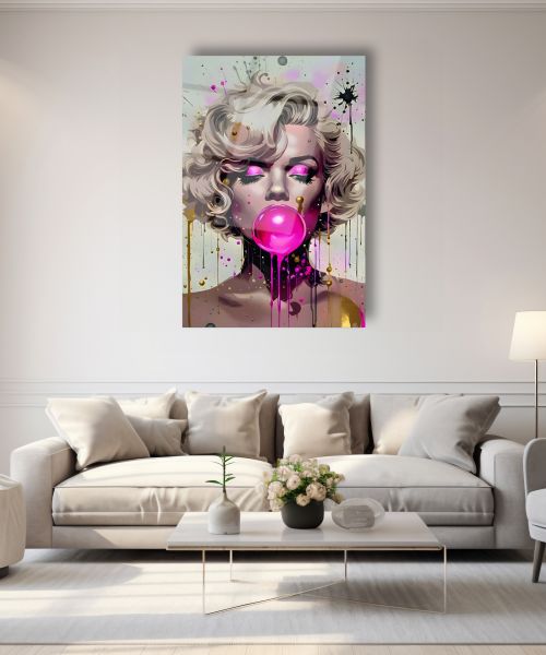 Marilyn Monroe Pop Art Cam Tablo