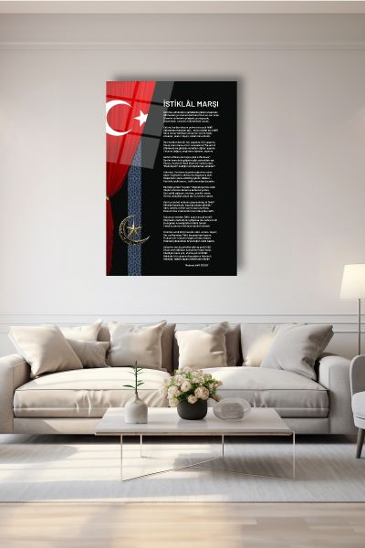 İstiklâl Marşı Cam Tablo
