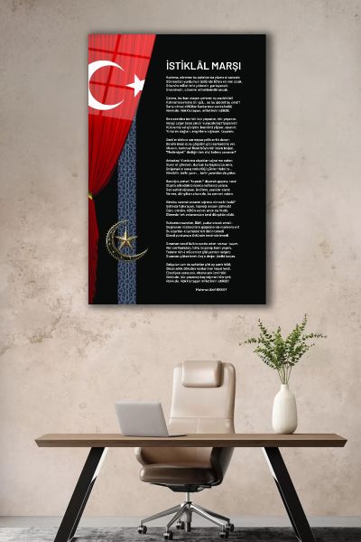 İstiklâl Marşı Cam Tablo