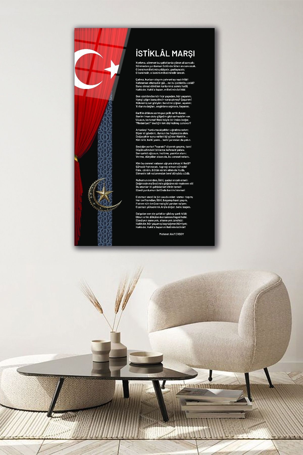 İstiklâl Marşı Cam Tablo