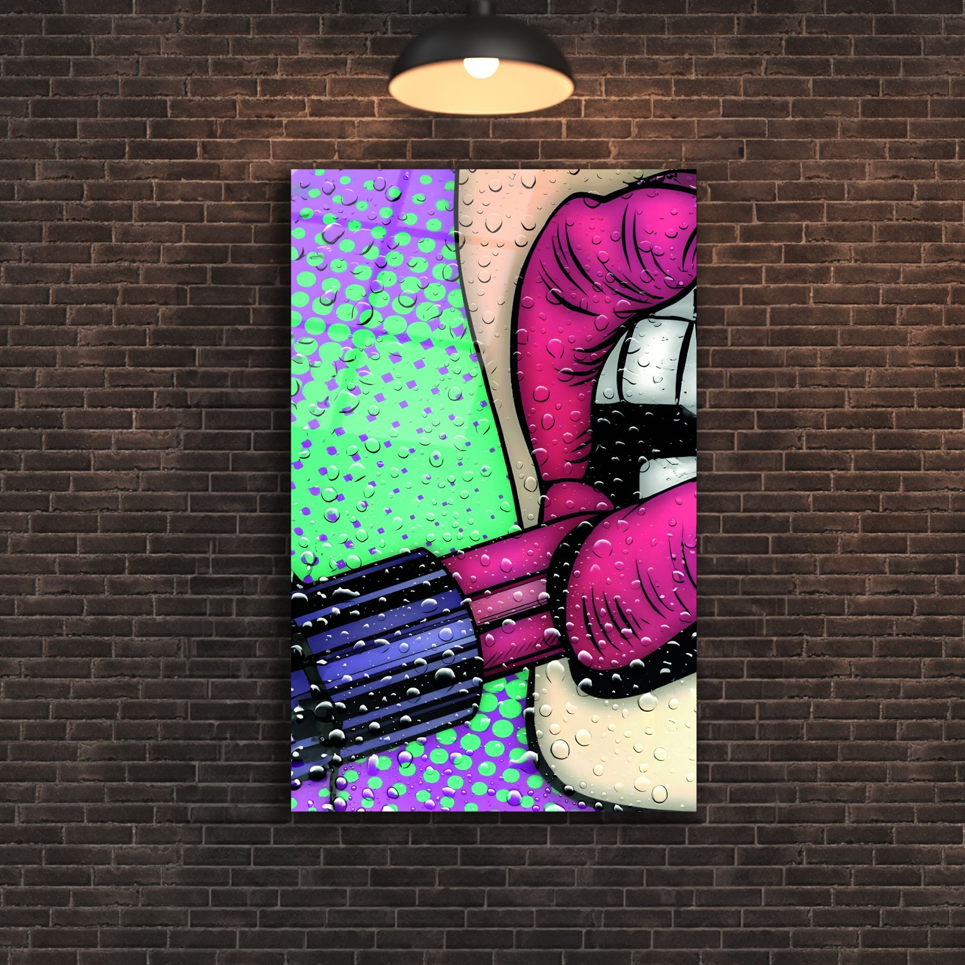 Pop Art Ruj Cam Tablo