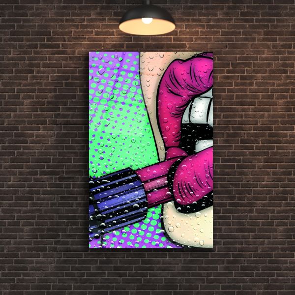 Pop Art Ruj Cam Tablo