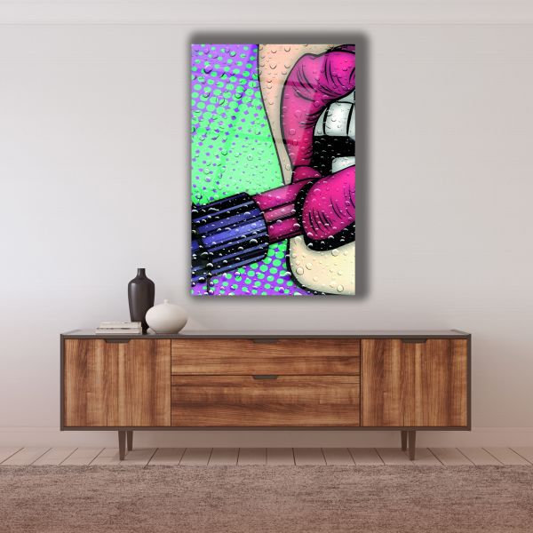 Pop Art Ruj Cam Tablo