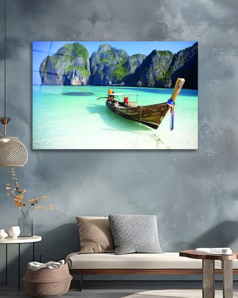 Tayland Sahili Cam Tablo