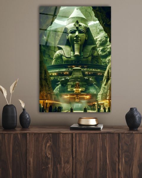 Antik Mısır Pharaoh Cam Tablo