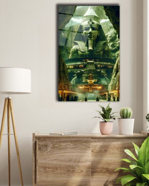 Antik Mısır Pharaoh Cam Tablo
