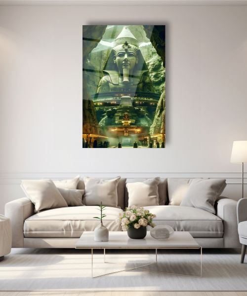 Antik Mısır Pharaoh Cam Tablo
