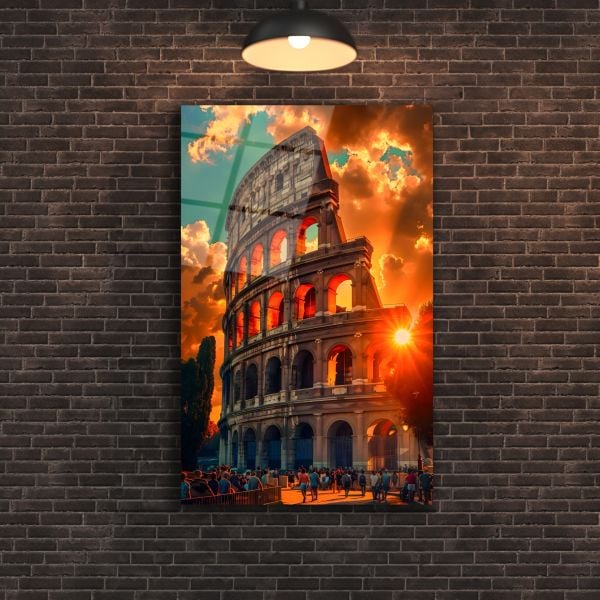 Roma Kolezyum Cam Tablo