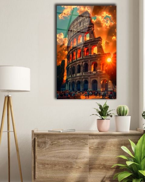 Roma Kolezyum Cam Tablo