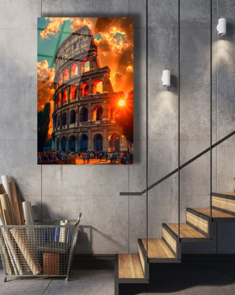 Roma Kolezyum Cam Tablo