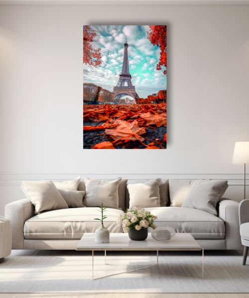 Paris Eyfel Kulesi Cam Tablo