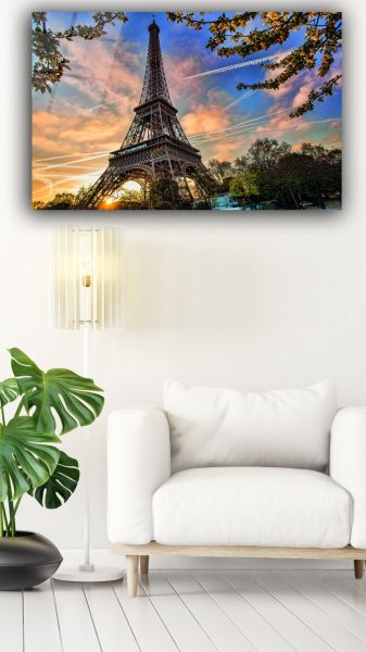 Paris Eyfel Kulesi Cam Tablo