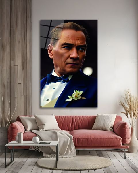 Atatürk Portre Cam Tablo