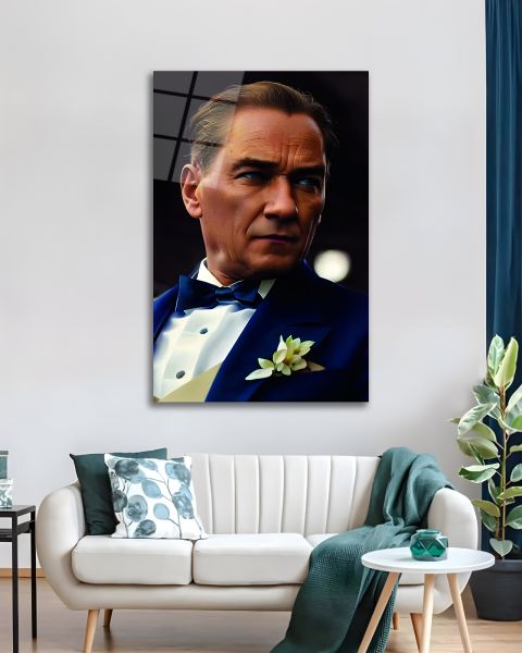 Atatürk Portre Cam Tablo
