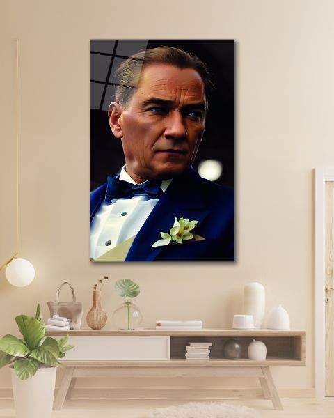 Atatürk Portre Cam Tablo