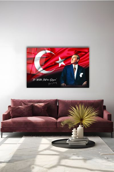 Ne Mutlu Türküm Diyene! Atatürk Cam Tablo
