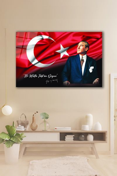 Ne Mutlu Türküm Diyene! Atatürk Cam Tablo