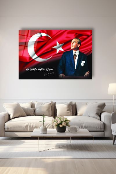 Ne Mutlu Türküm Diyene! Atatürk Cam Tablo