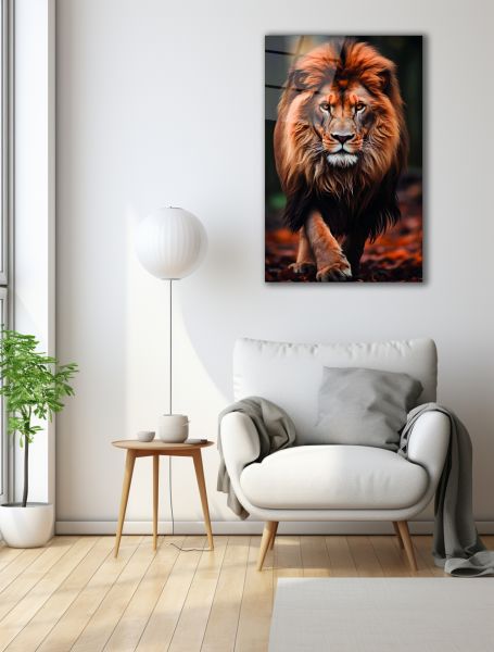 Yürüyen Aslan Cam Tablo