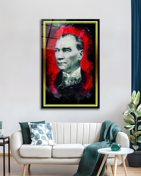 Atatürk İmzası Cam Tablo