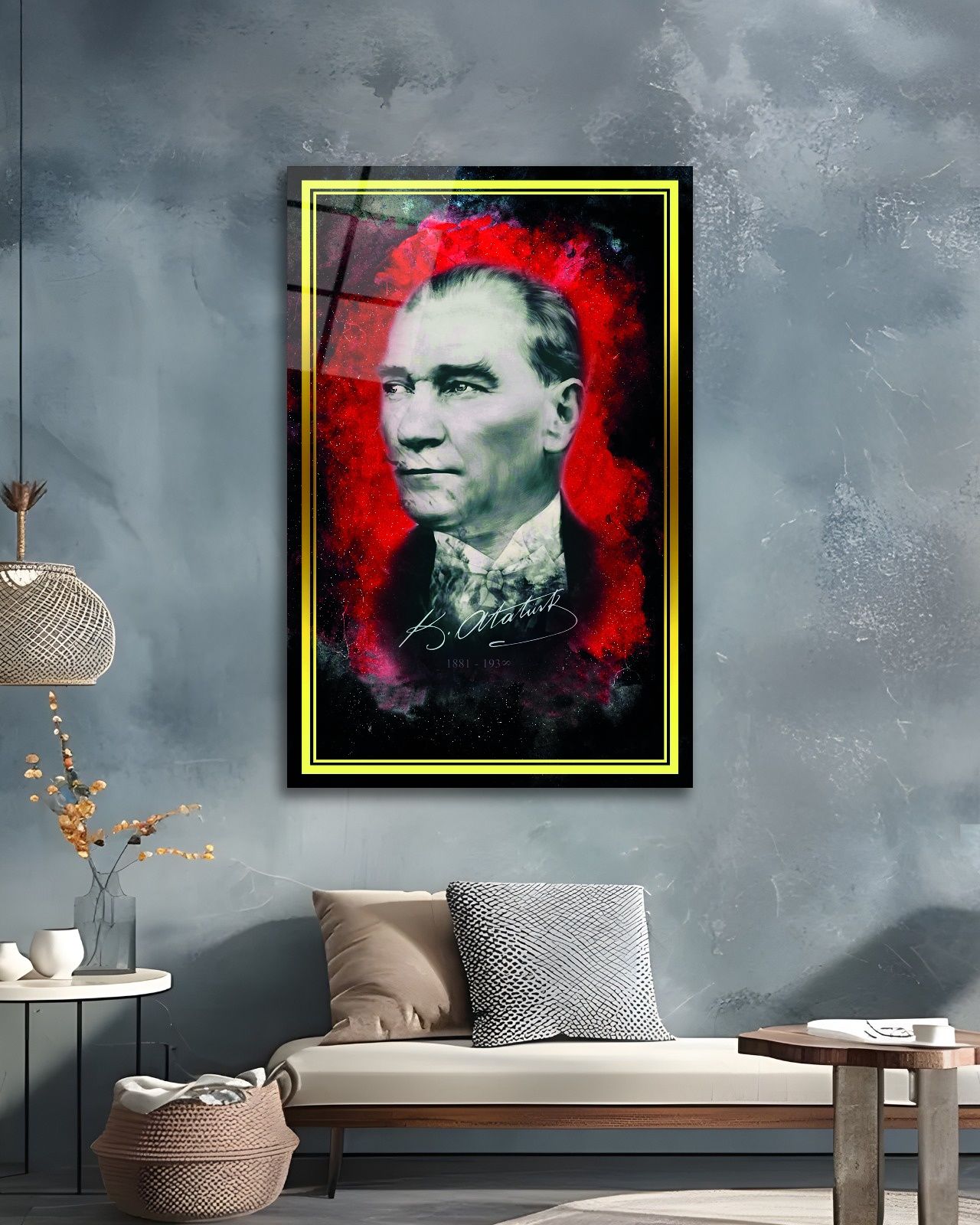 Atatürk İmzası Cam Tablo