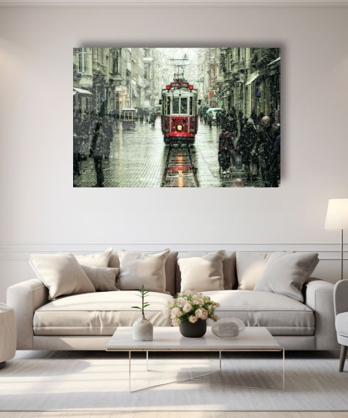 İstanbul İstiklal Caddesi Cam Tablo