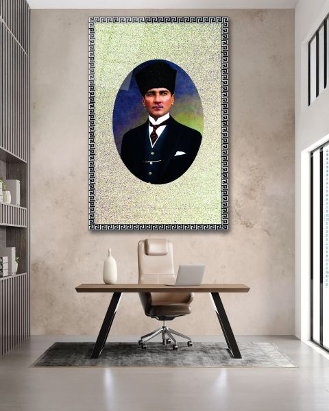 Atatürk Portre Cam Tablo