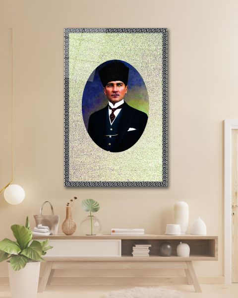 Atatürk Portre Cam Tablo