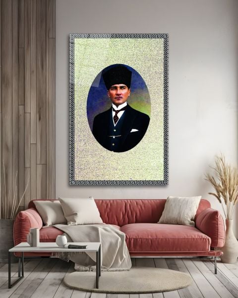 Atatürk Portre Cam Tablo