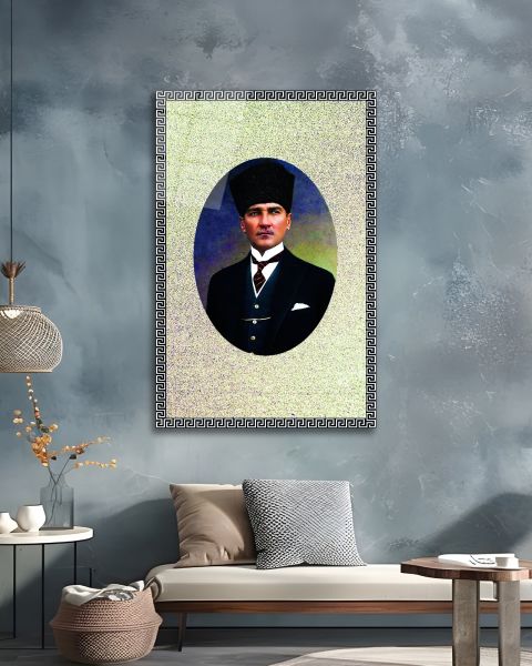 Atatürk Portre Cam Tablo