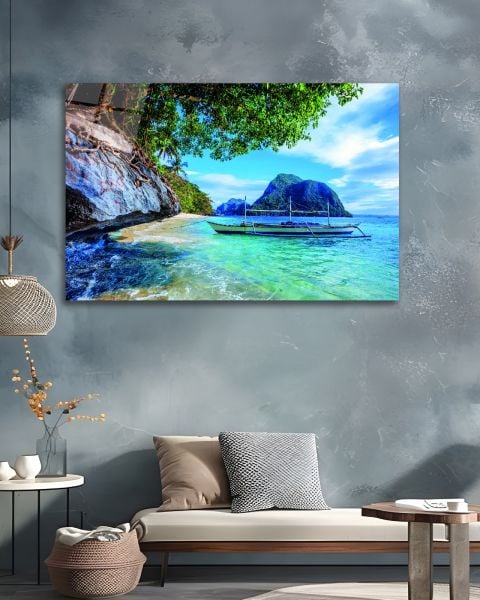 Tayland Sahili Cam Tablo