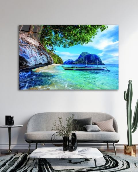 Tayland Sahili Cam Tablo