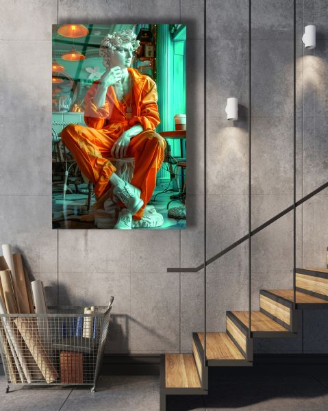 Modern Heykel Cam Tablo