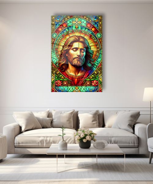 Hz. İsa Cam Tablo 90x60
